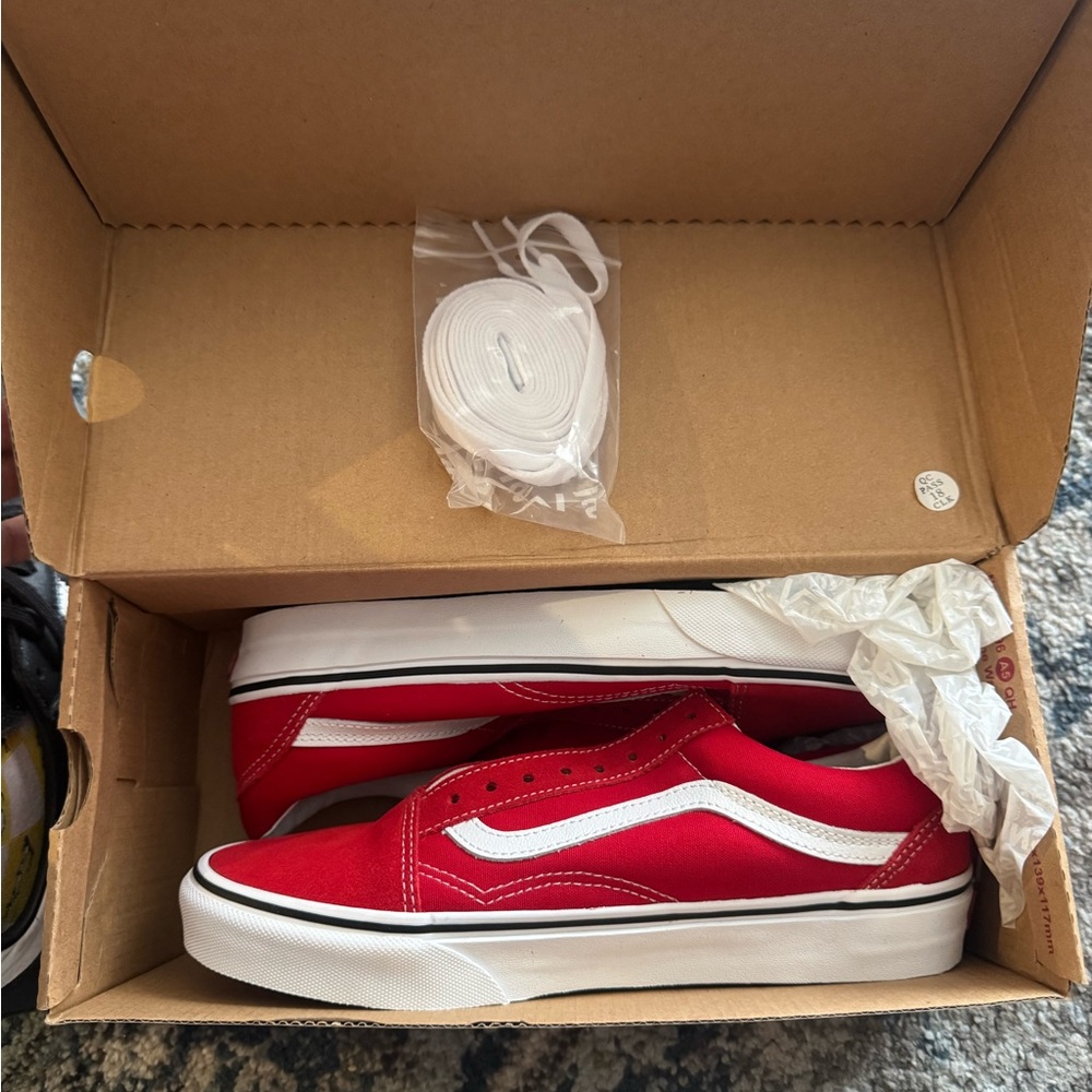 Brand New Red Old Skool Vans W9/M7.5